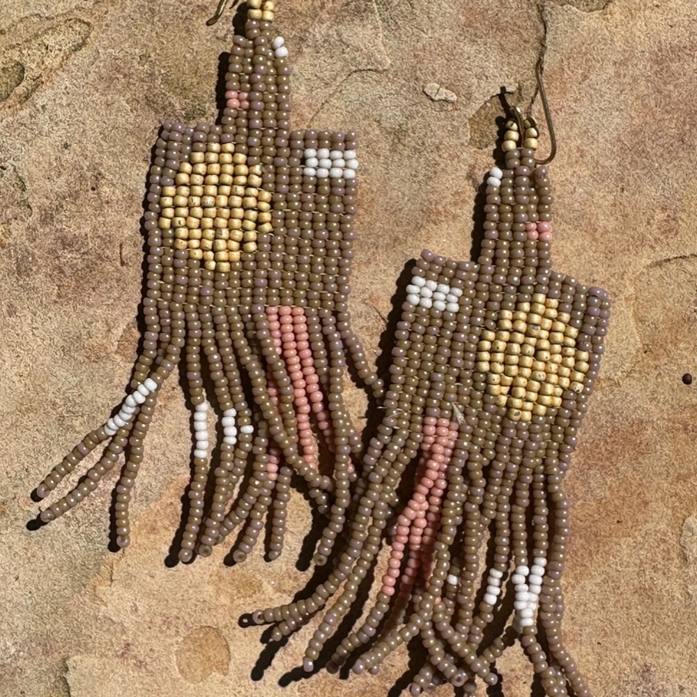 Salihah Moore Earrings Rare Beaded Earrings Echo Park Craft Fair